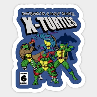 X-Turtles Mutants in a half shell Sticker